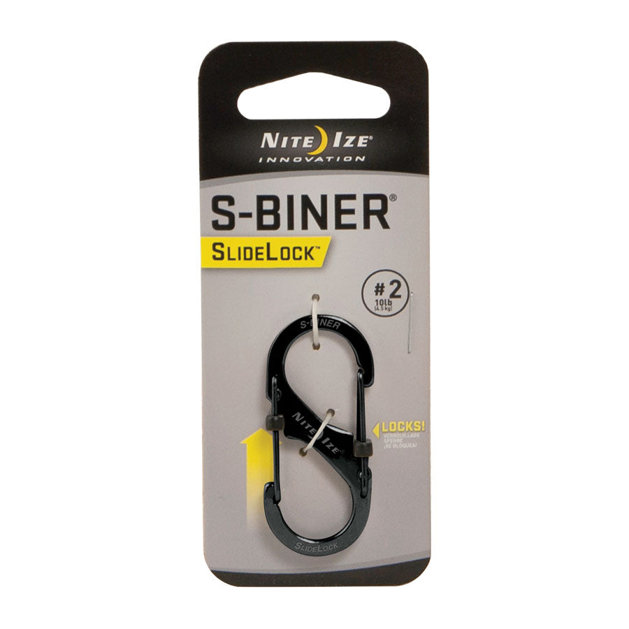 Nite-Ize S-Biner SlideLock #2 Steel Black-Tactical Gear UK