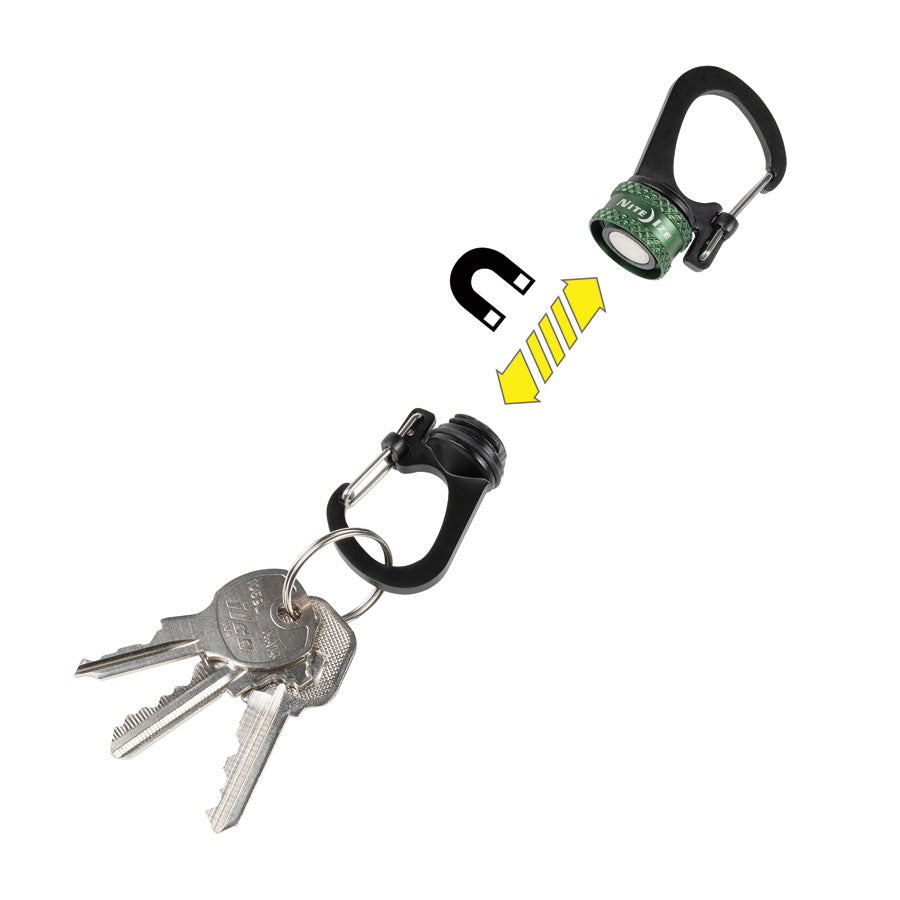 Nite Ize SlideLock 360° Magnetic Locking Carabiner Olive-Tactical Gear UK