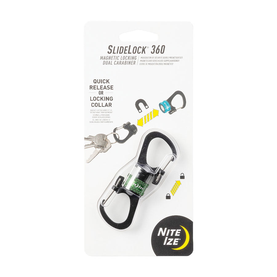 Nite Ize SlideLock 360° Magnetic Locking Carabiner Olive-Tactical Gear UK