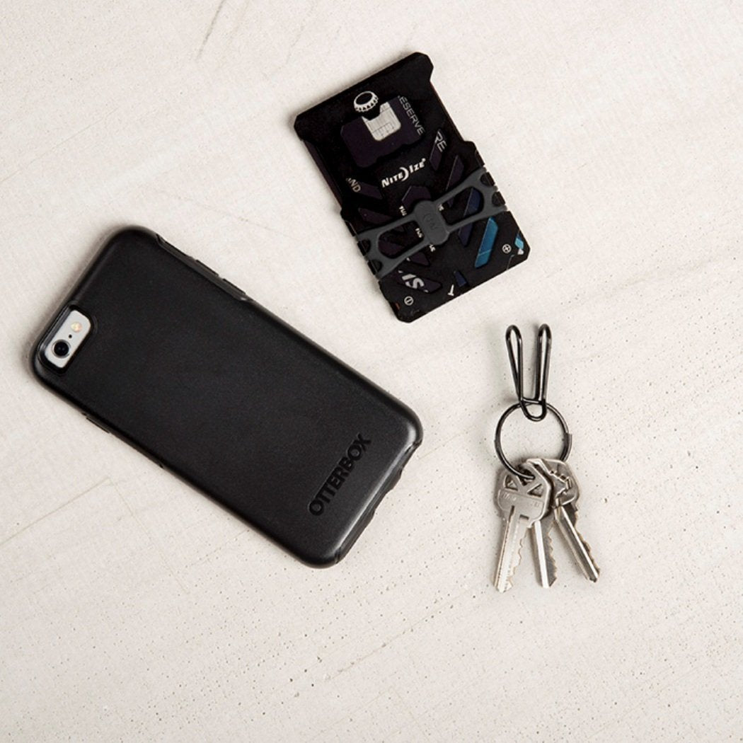 Nite-Ize SqueezeRing Easy Load Key Clip Black-Tactical Gear UK