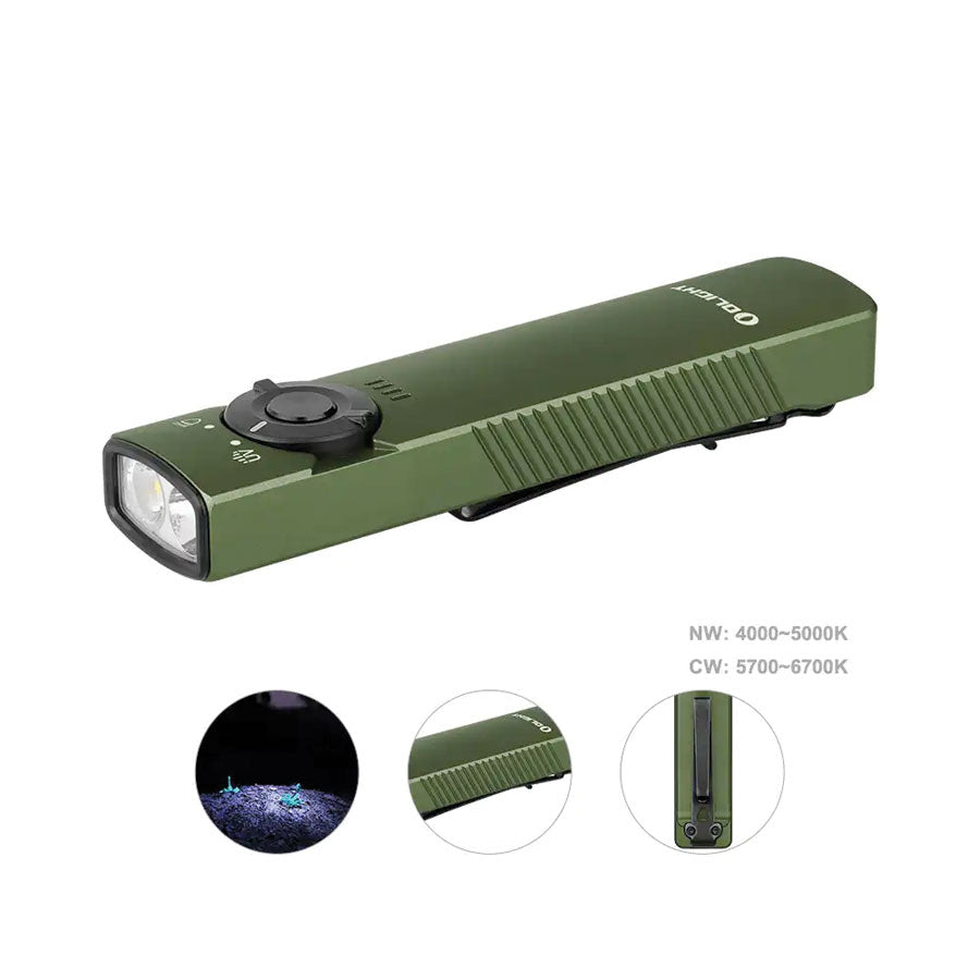 Olight Arkfeld UV 1000 Lumens with Dual Light Source EDC-White Light & UV Light-Tactical Gear UK