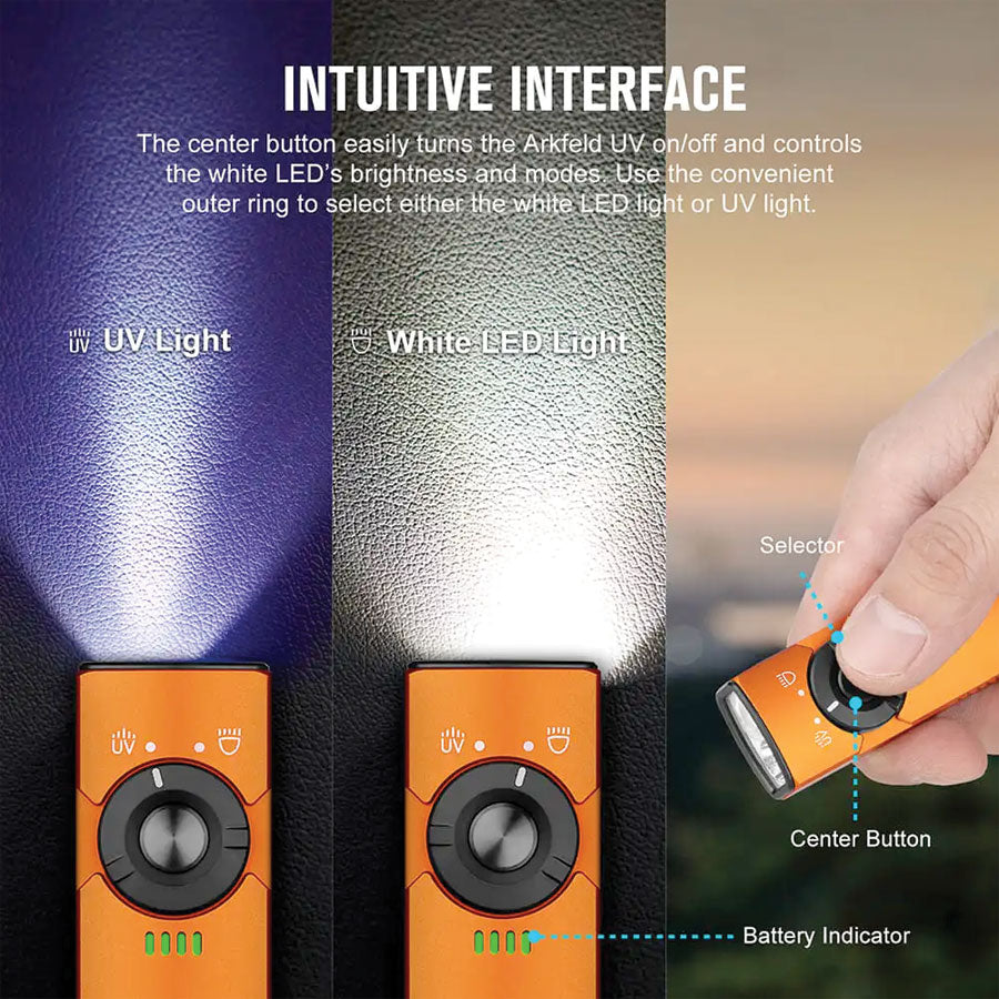 Olight Arkfeld UV 1000 Lumens with Dual Light Source EDC-White Light & UV Light-Tactical Gear UK