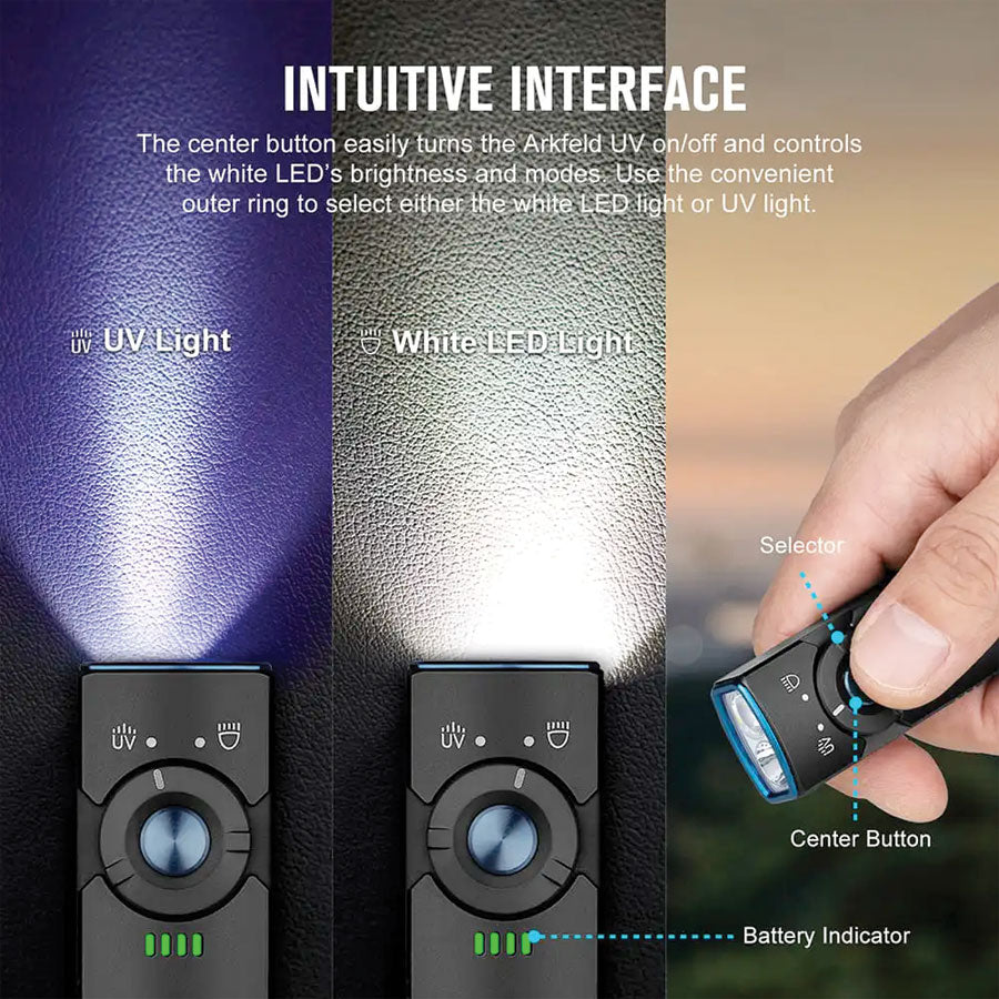 Olight Arkfeld UV 1000 Lumens with Dual Light Source EDC-White Light & UV Light-Tactical Gear UK