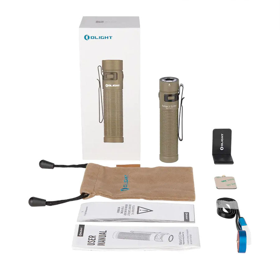 Olight Baton 3 Pro Max 2500 Lumens Rechargeable EDC Torch-Tactical Gear UK