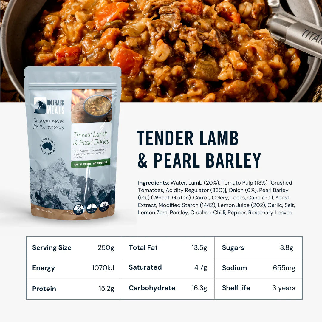 On Track Meals Tender Lamb & Pearl Barley-Tactical Gear UK