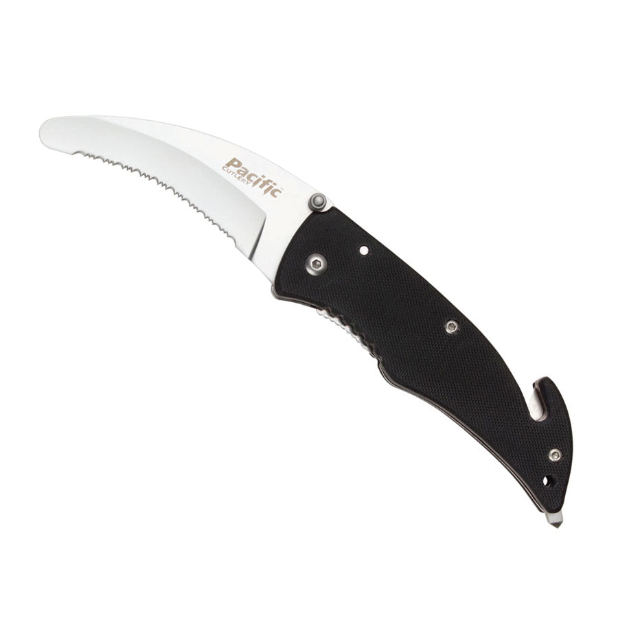 Pacific Cutlery Rescue Knife Black Serrated-Tactical Gear UK