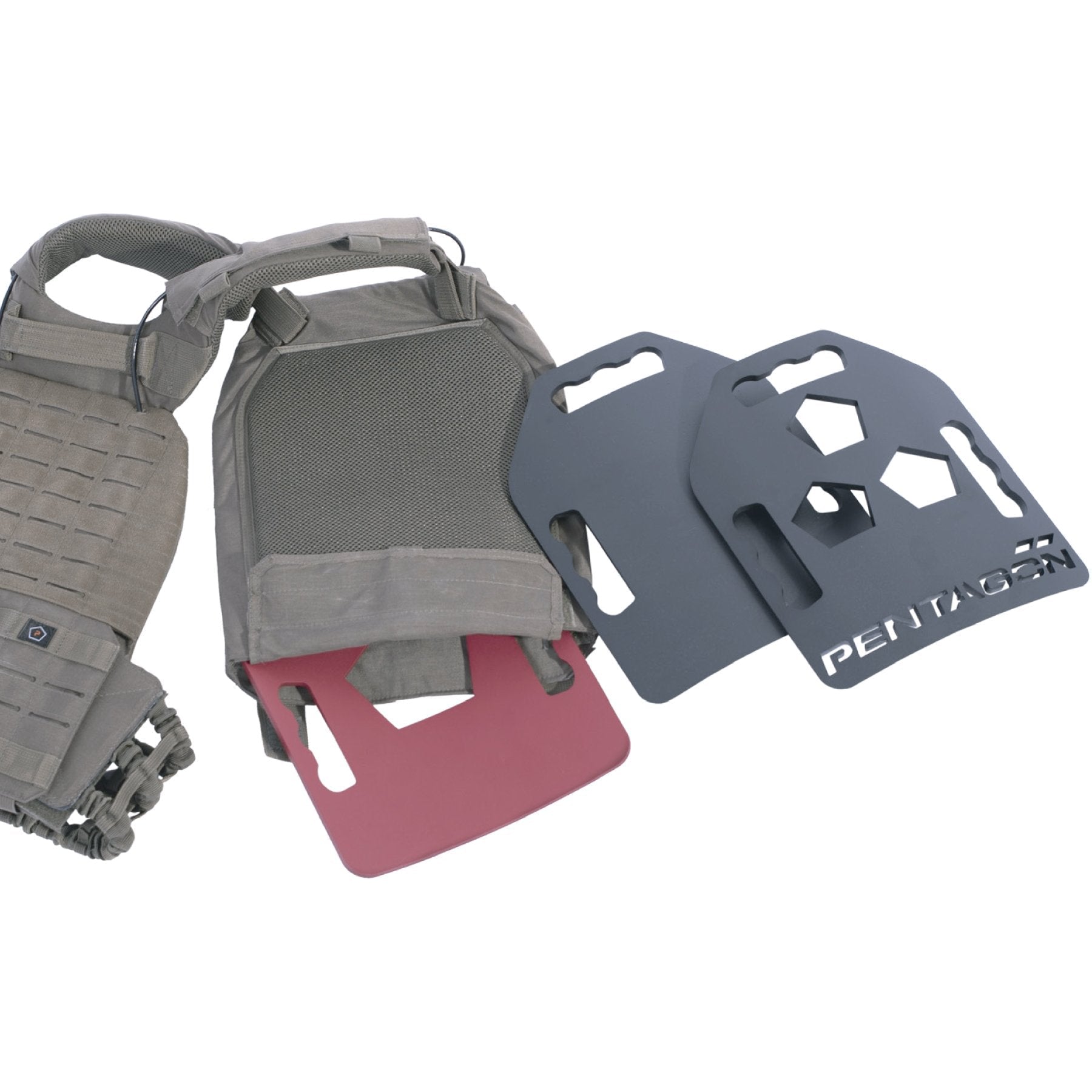 Pentagon Tactical Metallon TAC Fitness Training Plate 2x2.5kg Lava Red-Tactical Gear UK