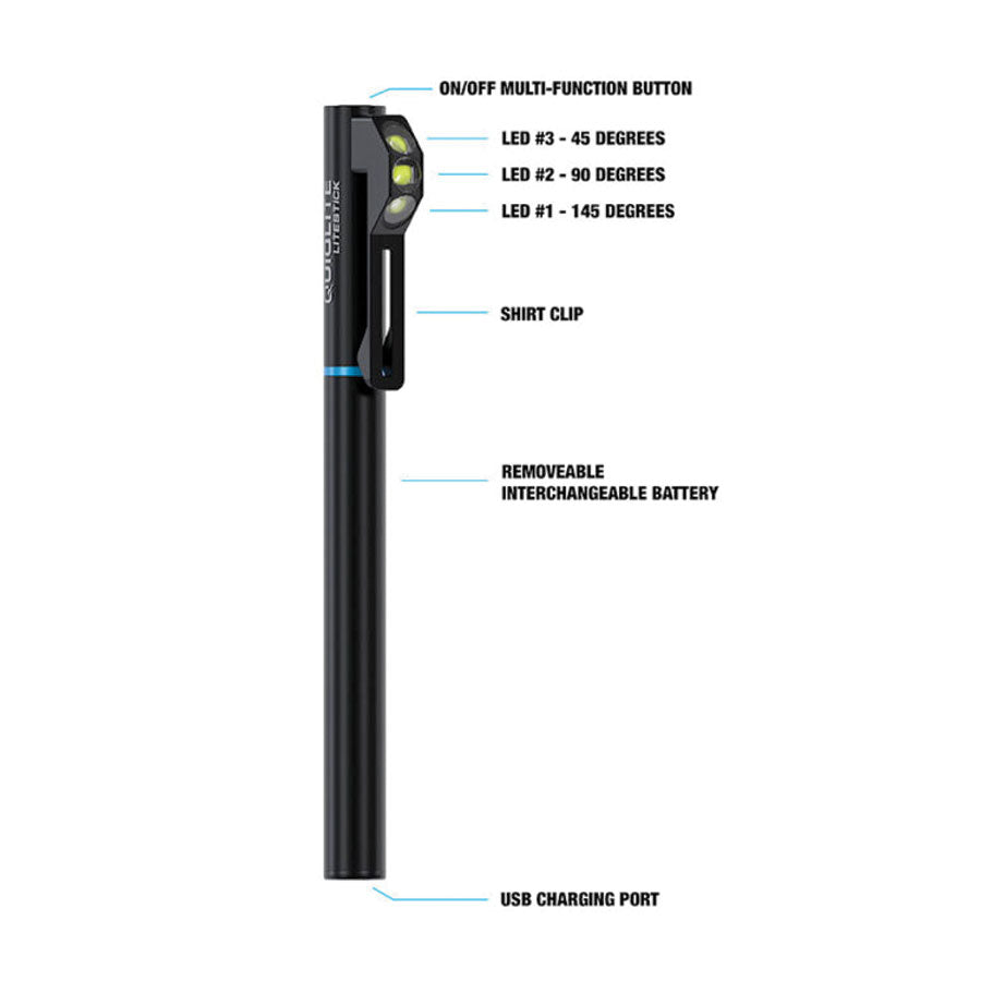 Quiqlite LiteStick Tactical LED Hands Free Clip-On Light-Tactical Gear UK