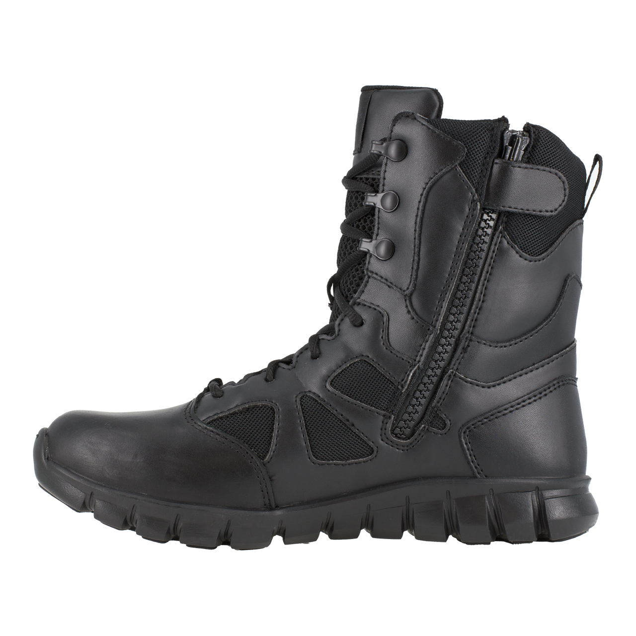 Reebok Tactical Men's 8 Inch Sublite Cushion Tactical Boots with Side Zipper Black RB8805-Tactical Gear UK