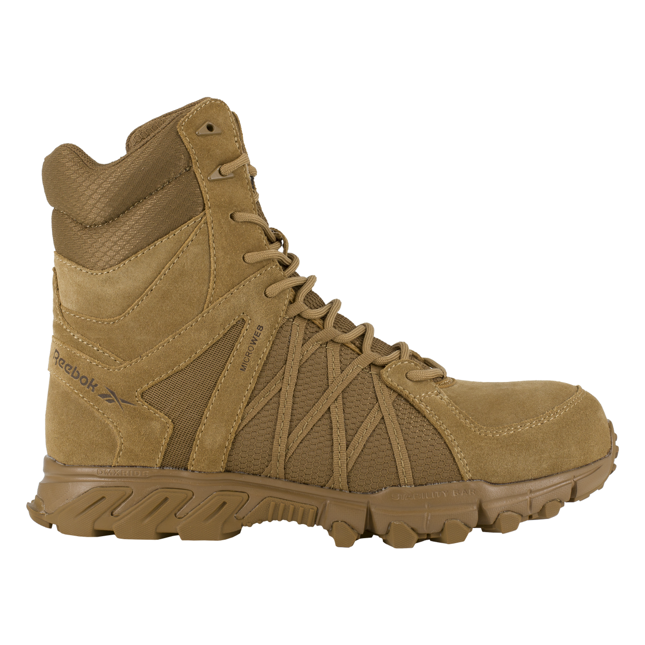 Reebok Tactical Men's 8 Inch Trailgrip Tactical Boot with Side Zip Coyote RB3460-Tactical Gear UK