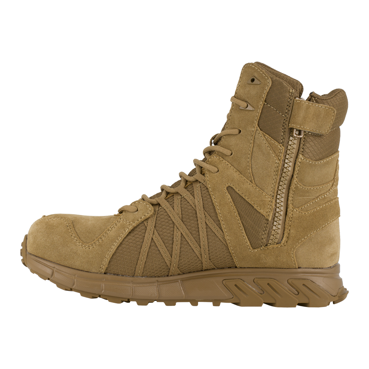 Reebok Tactical Men's 8 Inch Trailgrip Tactical Boot with Side Zip Coyote RB3460-Tactical Gear UK