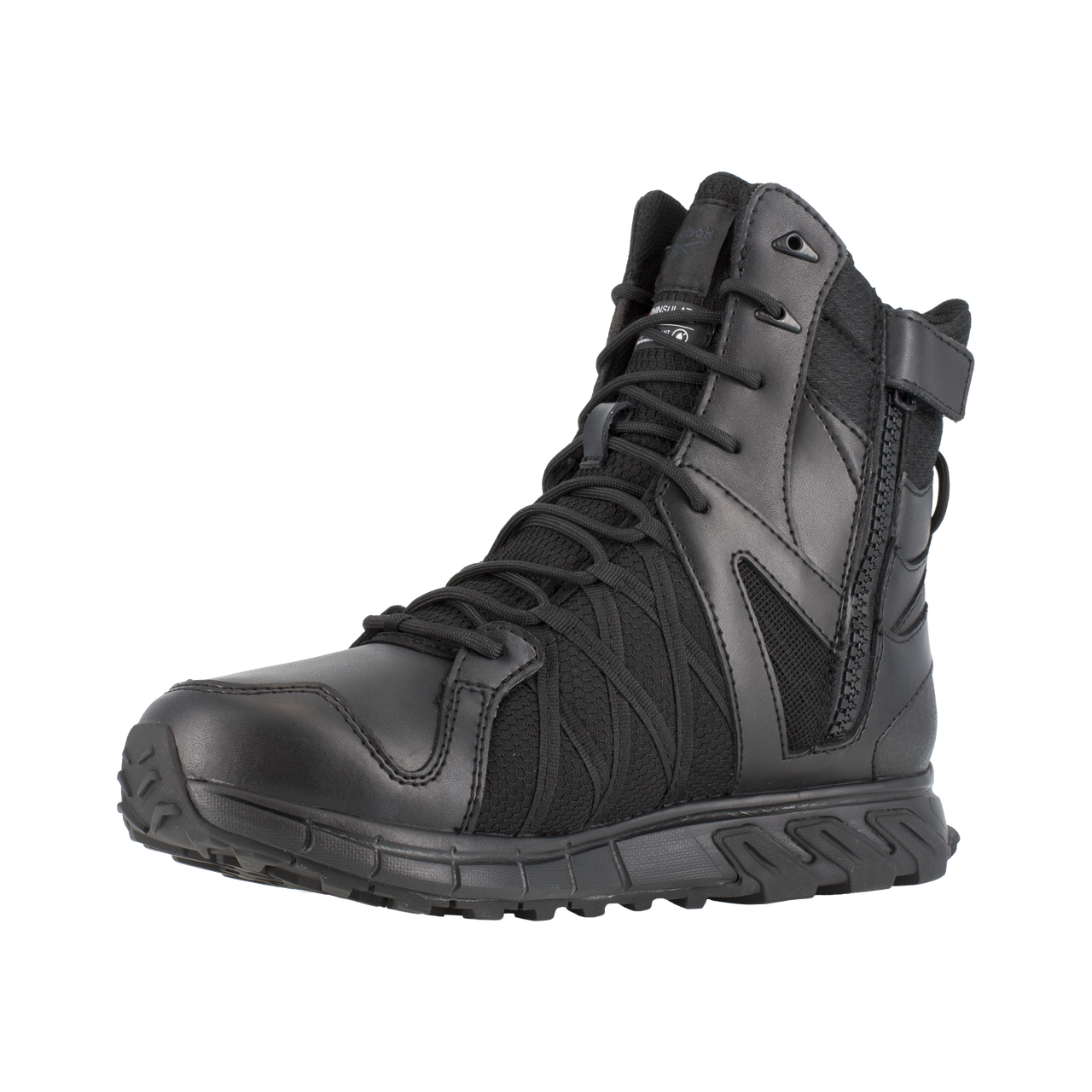 Reebok Tactical Men's 8 Inch Trailgrip Tactical Side Zip Waterproof Boots Black RB3455-Tactical Gear UK