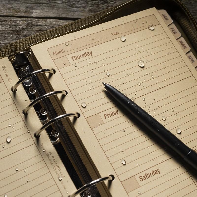 Rite in the Rain Complete Standard Field Planner Kit 8.75 x 7.5 Tan Paper Colour / Tan Cordura Cover-Tactical Gear UK