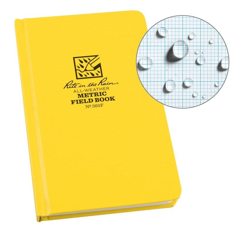 Rite in the Rain No360F Hard Cover Book Metric Field Yellow-Tactical Gear UK