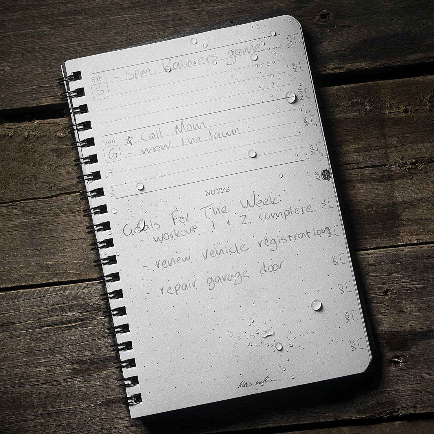 Rite in the Rain Weekly Planner Undated Black No.P52-Tactical Gear UK