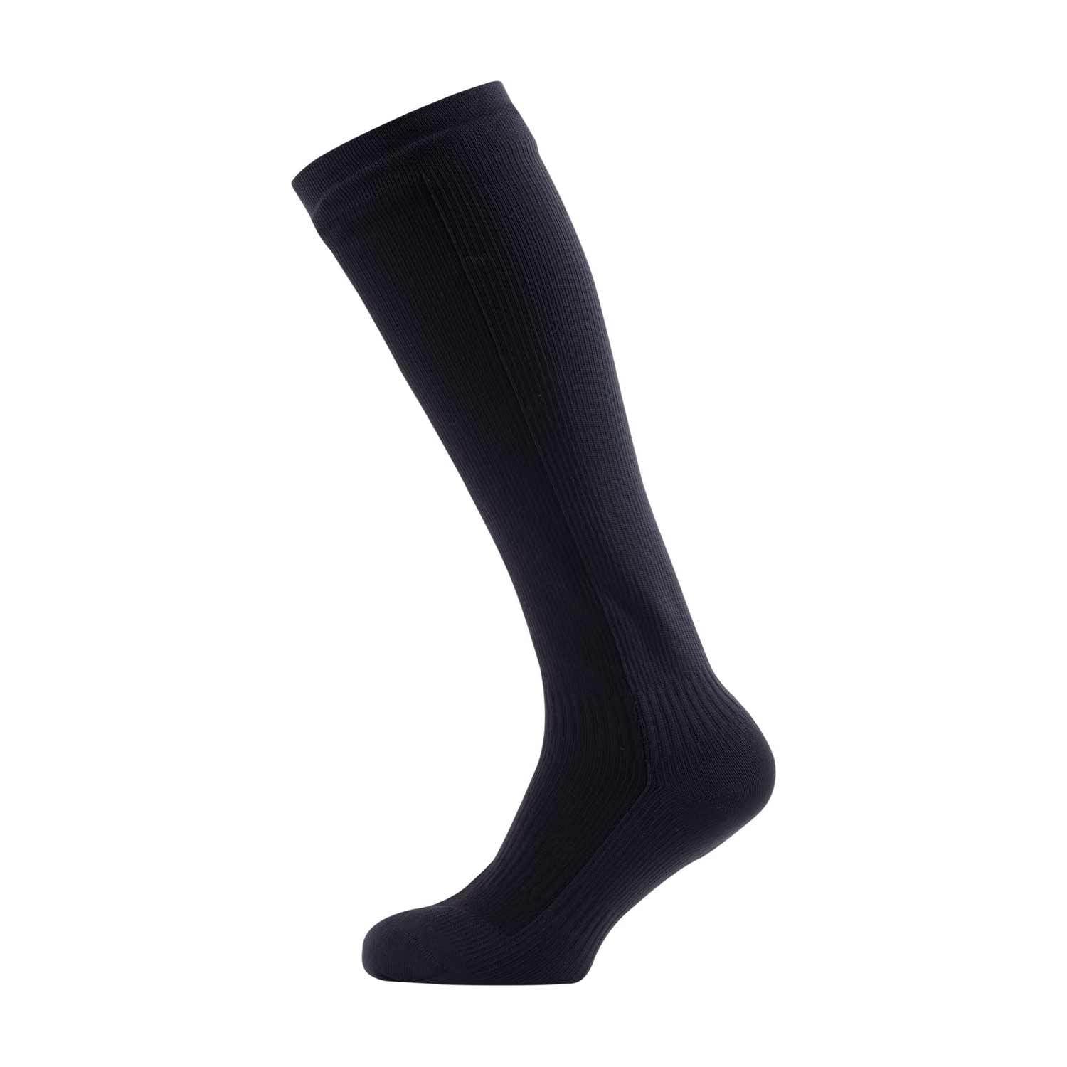 Sealskinz Hiking Mid Weight Knee Length Waterproof Socks Black Grey-Tactical Gear UK