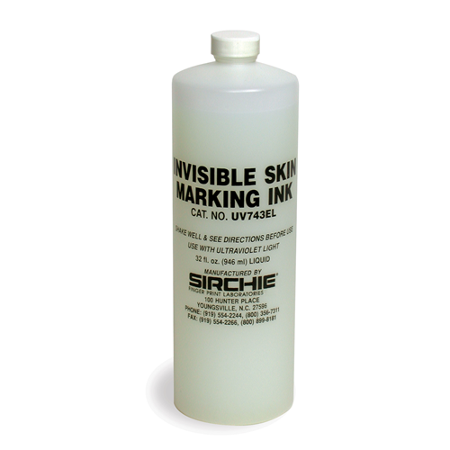 Sirchie Fluorescent Invisible Skin Marking Ink, 32oz.-Tactical Gear UK
