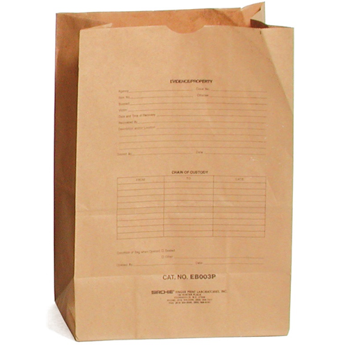 Sirchie Kraft Paper Evidence Bags Printed Various Sizes 100 Pack-Tactical Gear UK