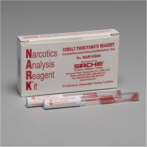 Sirchie NARK Test Cobalt-Thiocyanate Reagent for cocaine, crack, Box of 10-Tactical Gear UK