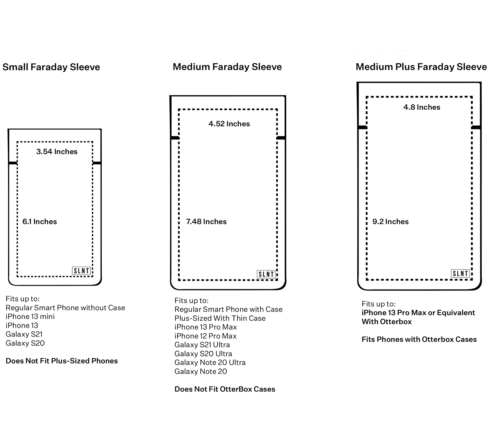 SLNT Faraday Sleeves for Phones Weatherproof Nylon Black-Tactical Gear UK