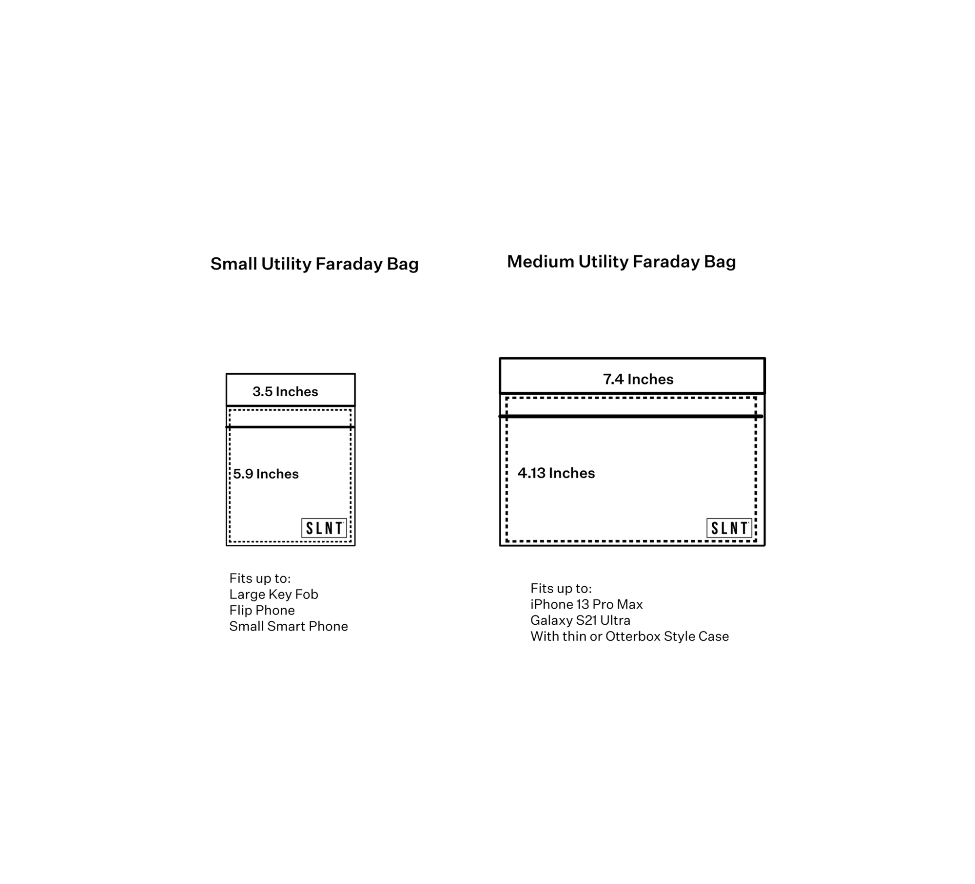 SLNT Utility Faraday Bag for Phones Black-Tactical Gear UK