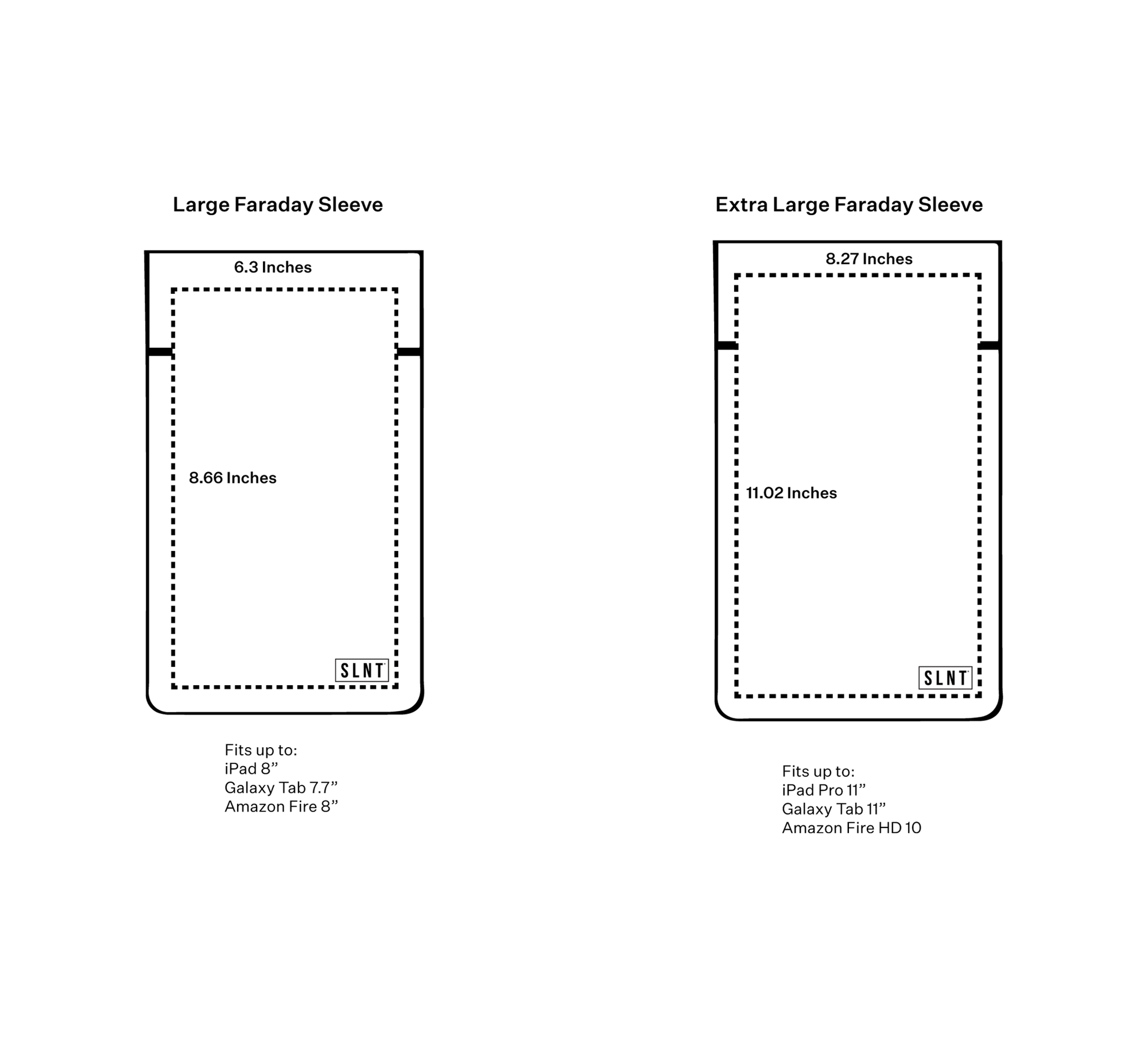 SLNT Utility Faraday Sleeves for Tablets Weatherproof Nylon Black-Tactical Gear UK