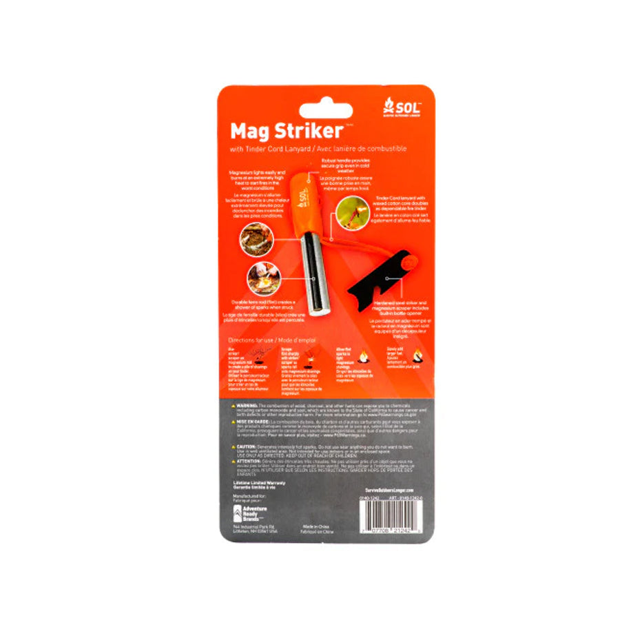 Survive Outdoors Longer SOL Mag Striker with Tinder Cord-Tactical Gear UK