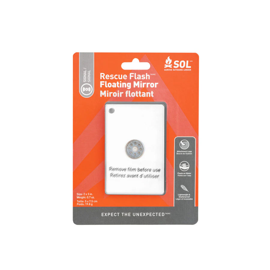 Survive Outdoors Longer SOL Rescue Flash Floating Mirror-Tactical Gear UK