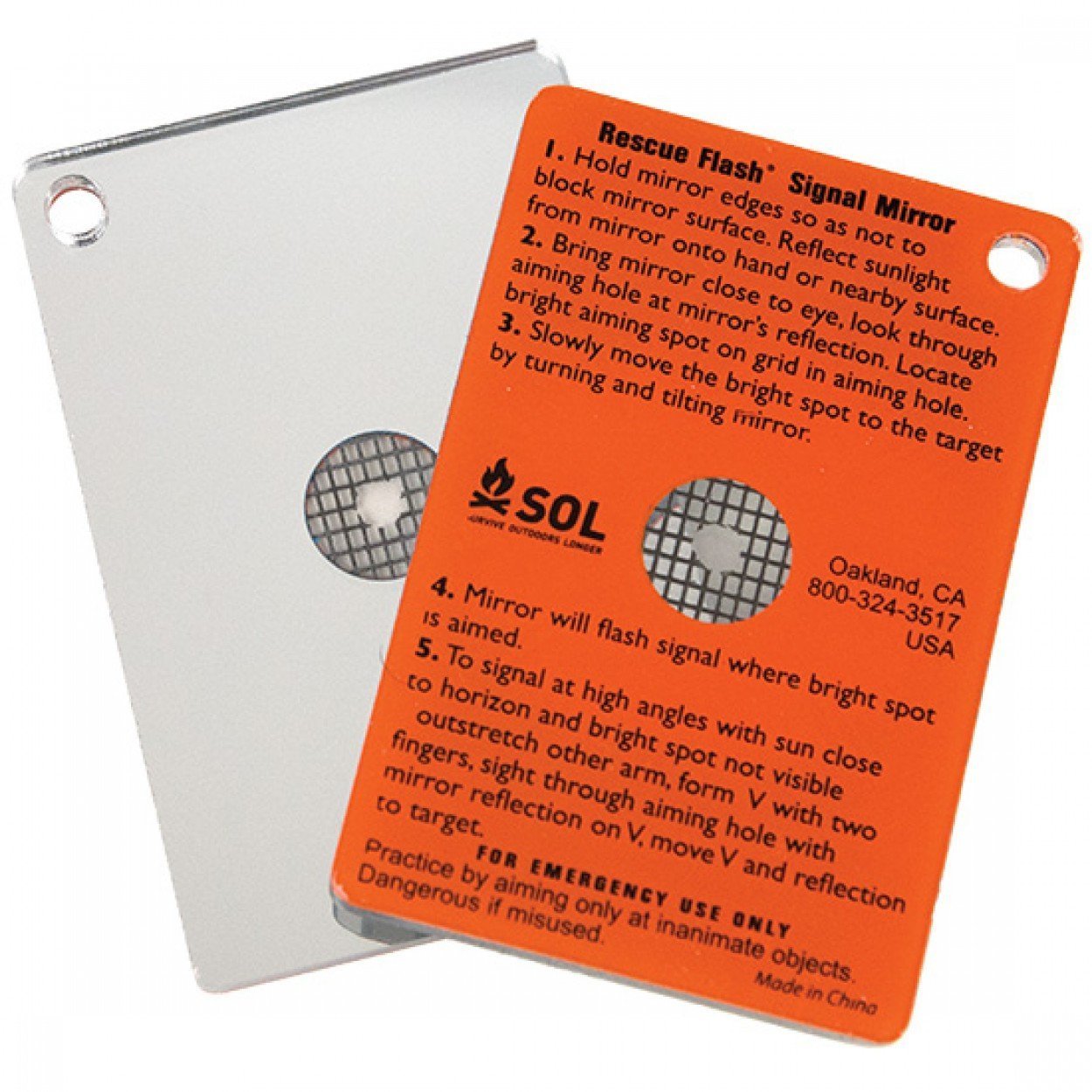 Survive Outdoors Longer SOL Rescue Flash Signal Mirror-Tactical Gear UK