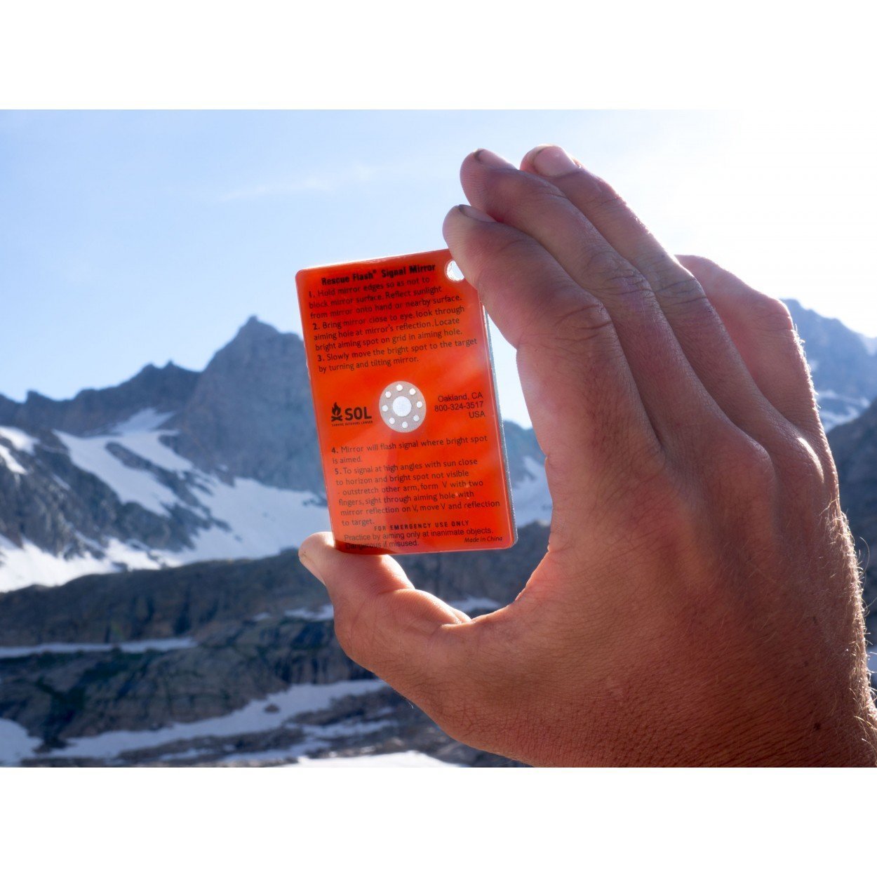 Survive Outdoors Longer SOL Rescue Flash Signal Mirror-Tactical Gear UK