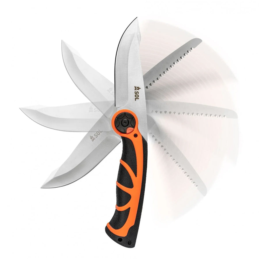 Survive Outdoors Longer SOL Stoke Pivot Knife & Saw-Tactical Gear UK