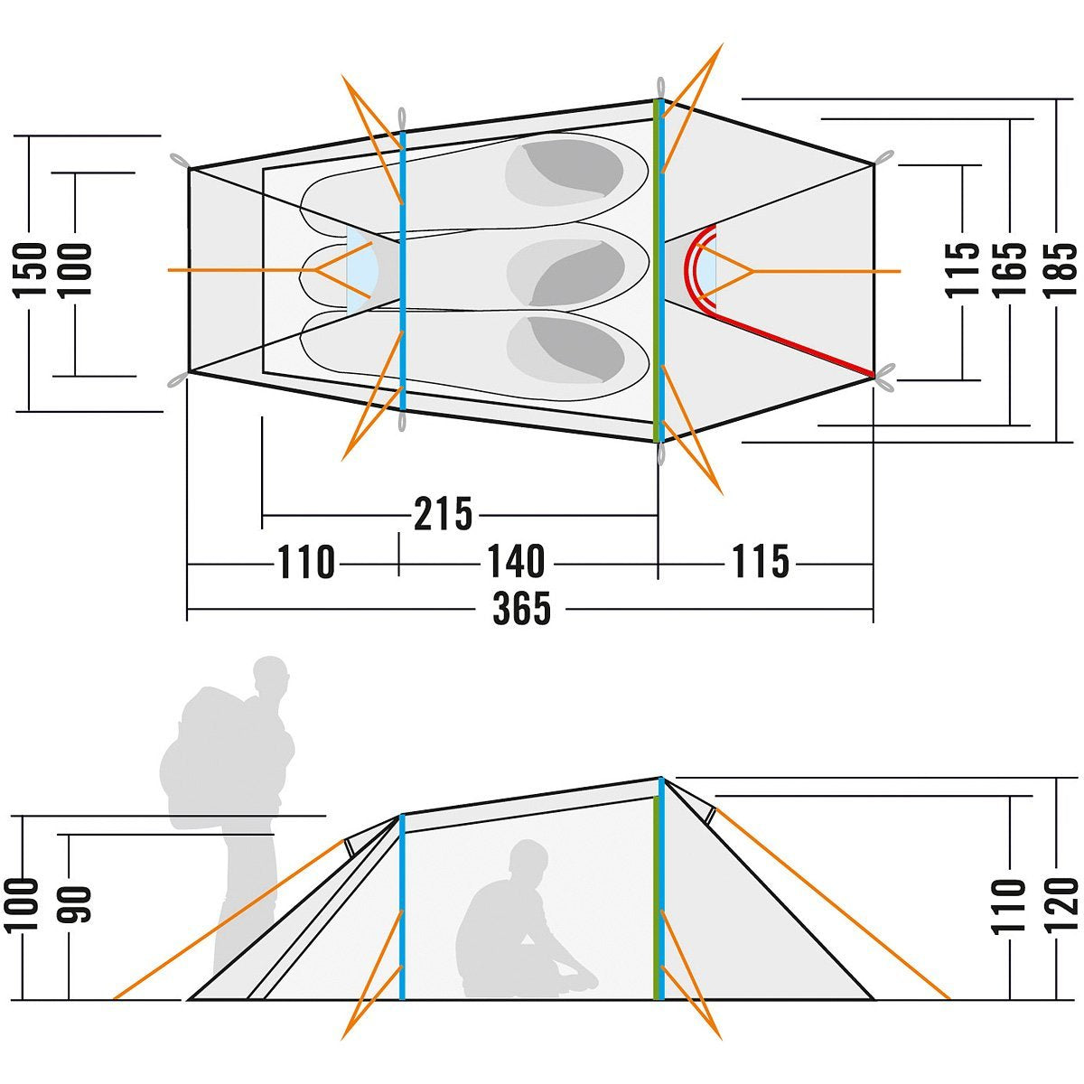 Tatonka Narvik 3 Light Olive 3 Persons Tent-Tactical Gear UK