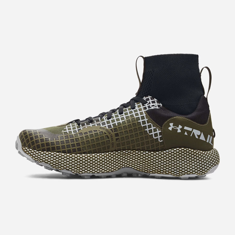 Under Armour Men's HOVR Ridge Trek Trail Running Shoes Marine OD Green and Black-Tactical Gear UK