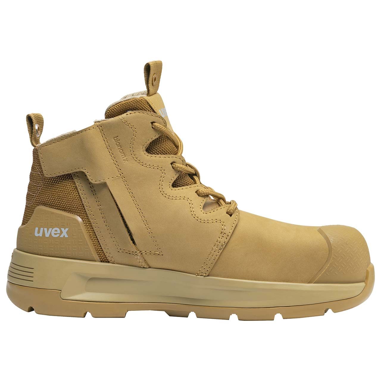 UVEX 2 X-Flow Side-Zip Work Boot Tan-Tactical Gear UK