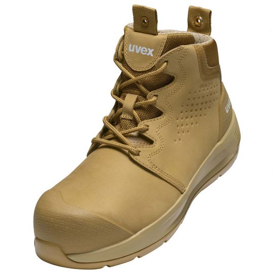 UVEX 2 X-Flow Side-Zip Work Boot Tan-Tactical Gear UK
