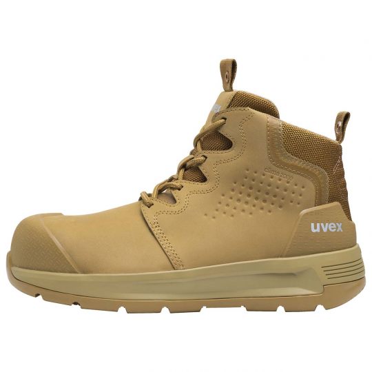 UVEX 2 X-Flow Side-Zip Work Boot Tan-Tactical Gear UK