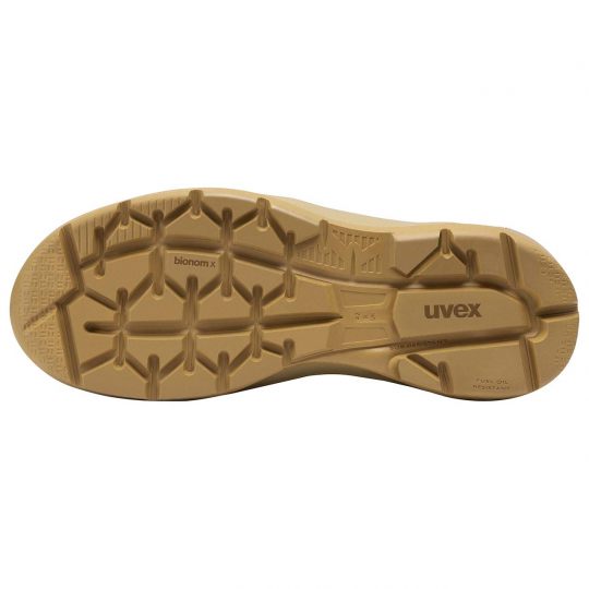 UVEX 2 X-Flow Side-Zip Work Boot Tan-Tactical Gear UK