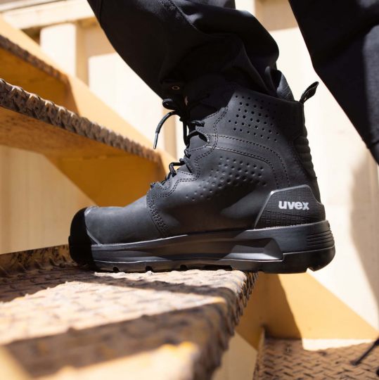 UVEX 3 X-Flow Side-Zip Work Boot Black/Tan-Tactical Gear UK