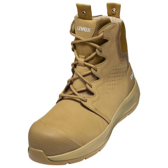 UVEX 3 X-Flow Side-Zip Work Boot Tan-Tactical Gear UK