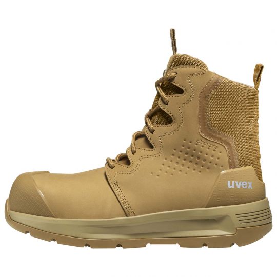 UVEX 3 X-Flow Side-Zip Work Boot Tan-Tactical Gear UK