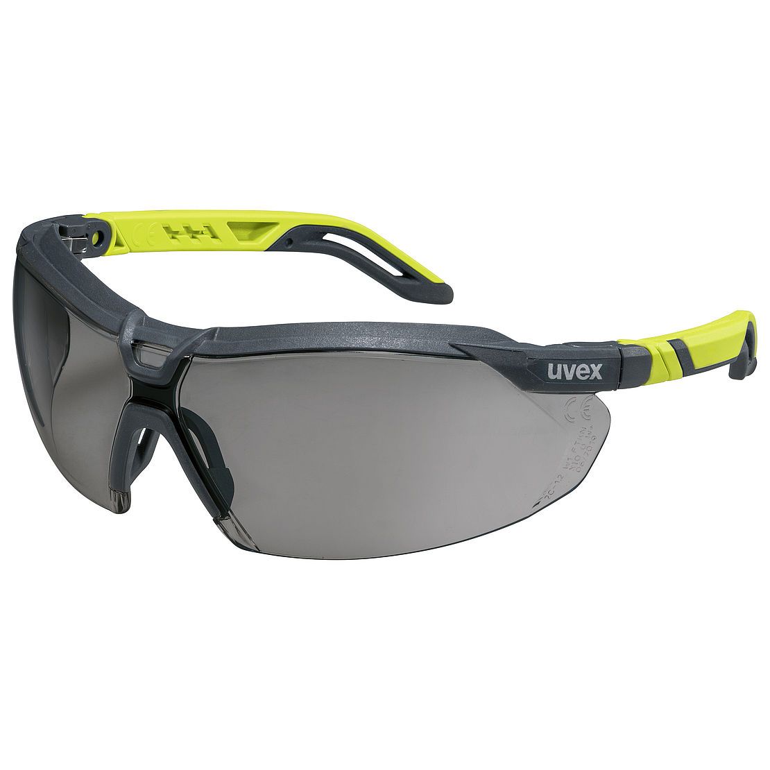 Uvex i-5 Safety Glasses Grey and Lime Frame Grey HC-AF Lens-Tactical Gear UK