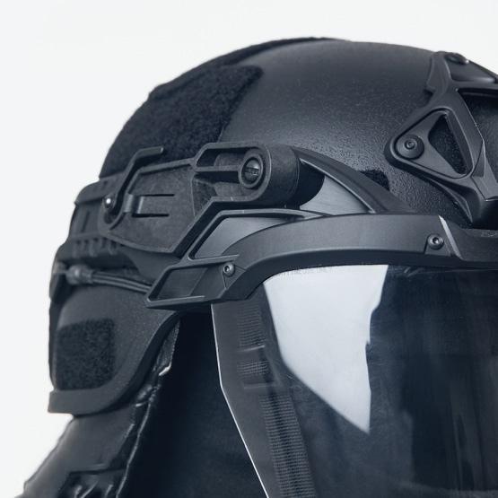 Ventura Tactical Systems Public Order Ballistic NIJ III3A ACH Full Cut Helmet with Non Ballistic Visor and Neck Guard-Tactical Gear UK