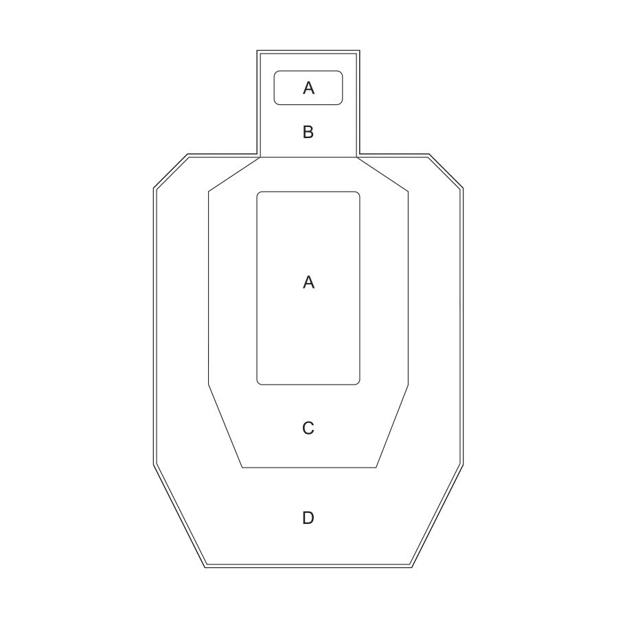 VTS Double Sided Tactical Targets (ZULU) A1 150GSM Pad of 100-Tactical Gear UK