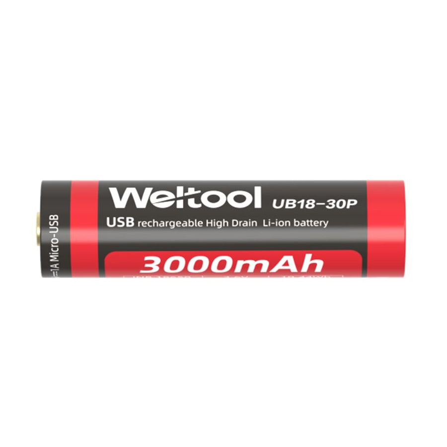 Weltool UB18-30P Micro USB rechargeable 3000mAh 18650 Li-ion battery-Tactical Gear UK