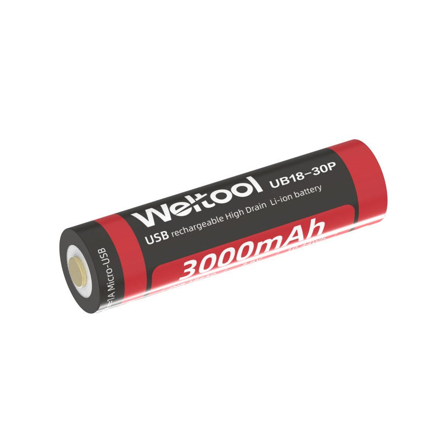 Weltool UB18-30P Micro USB rechargeable 3000mAh 18650 Li-ion battery-Tactical Gear UK
