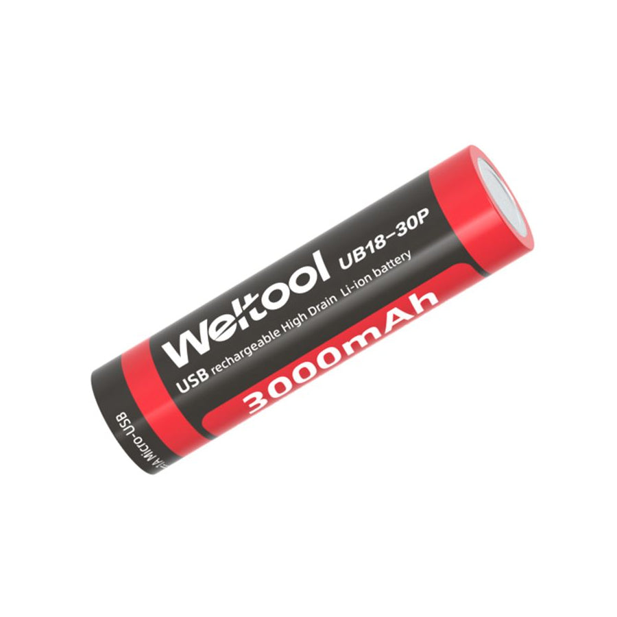 Weltool UB18-30P Micro USB rechargeable 3000mAh 18650 Li-ion battery-Tactical Gear UK