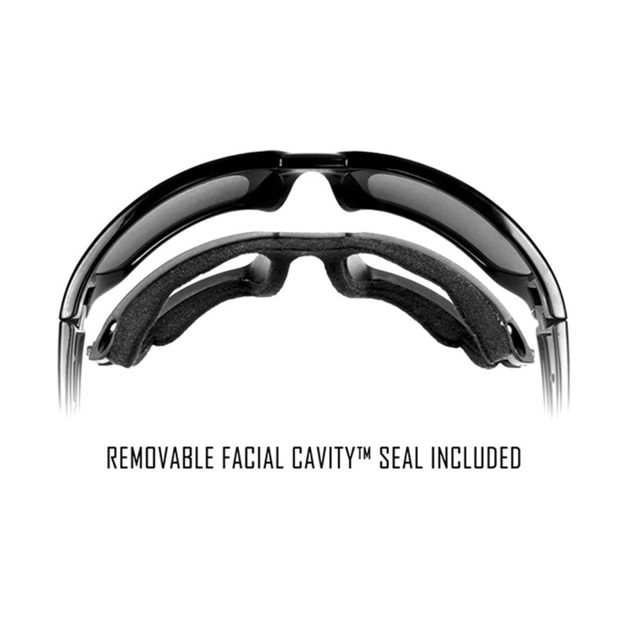 Wiley X AirRage Captivate Polarised Blue Lens w/ Gloss Black Frame-Tactical Gear UK