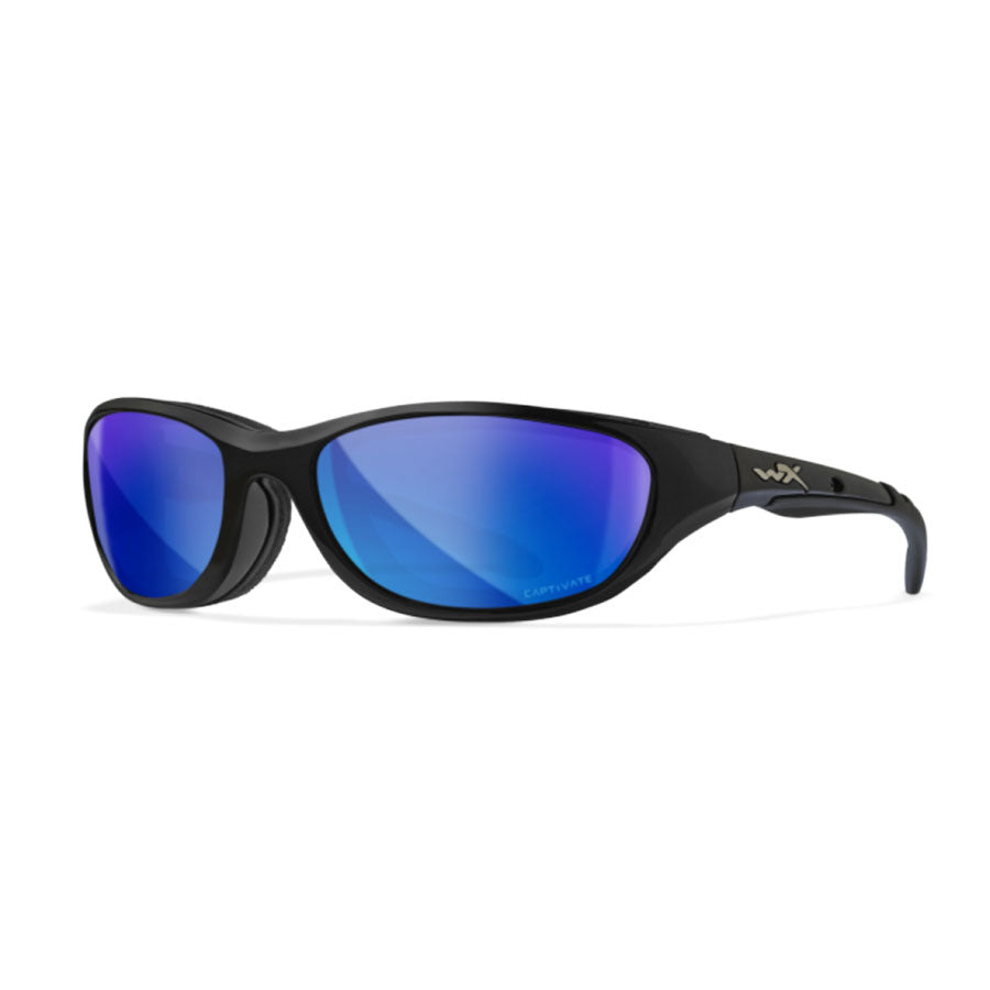Wiley X AirRage Captivate Polarised Blue Lens w/ Gloss Black Frame-Tactical Gear UK
