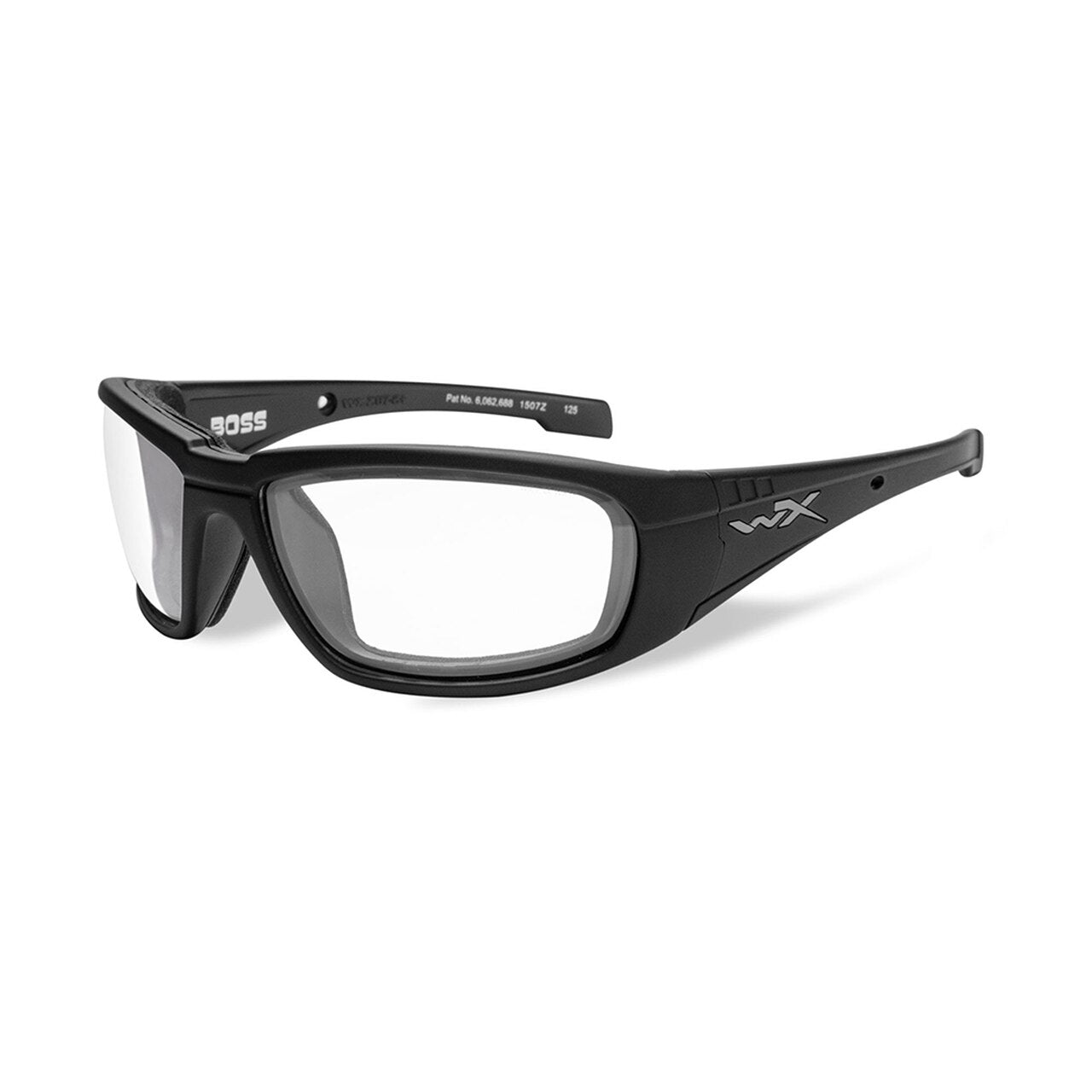 Wiley X Boss Sunglasses Clear Lens Matte Black Frame-Tactical Gear UK