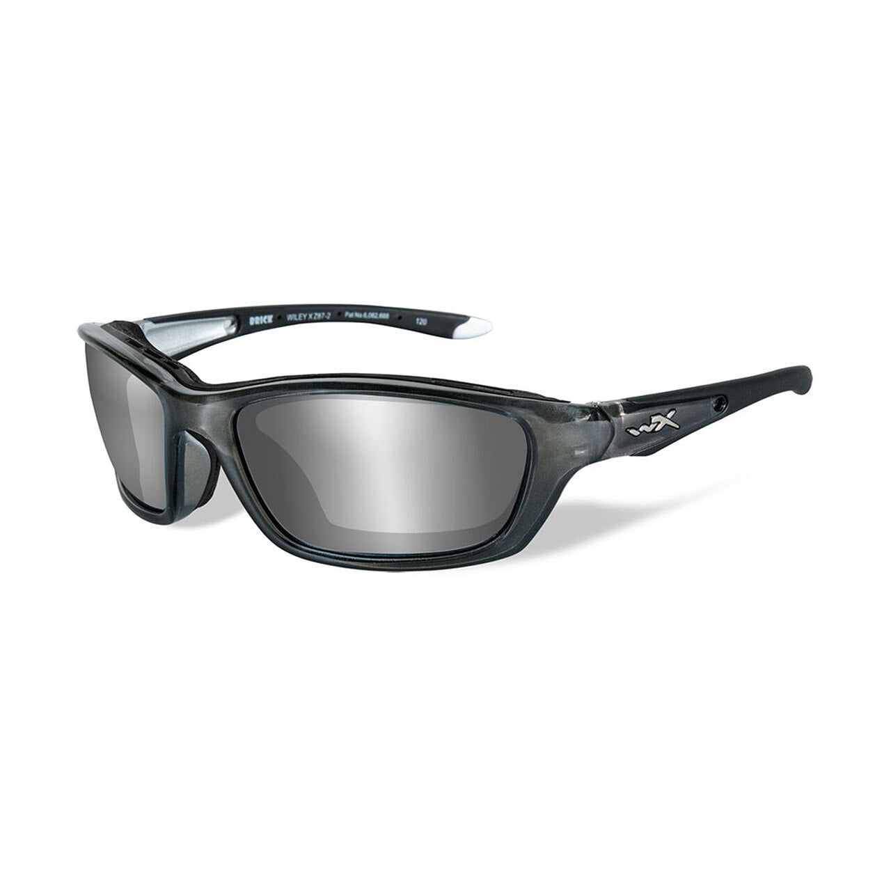 Wiley X Brick Sunglasses Silver Flash Lens Crystal Metallic Frame-Tactical Gear UK